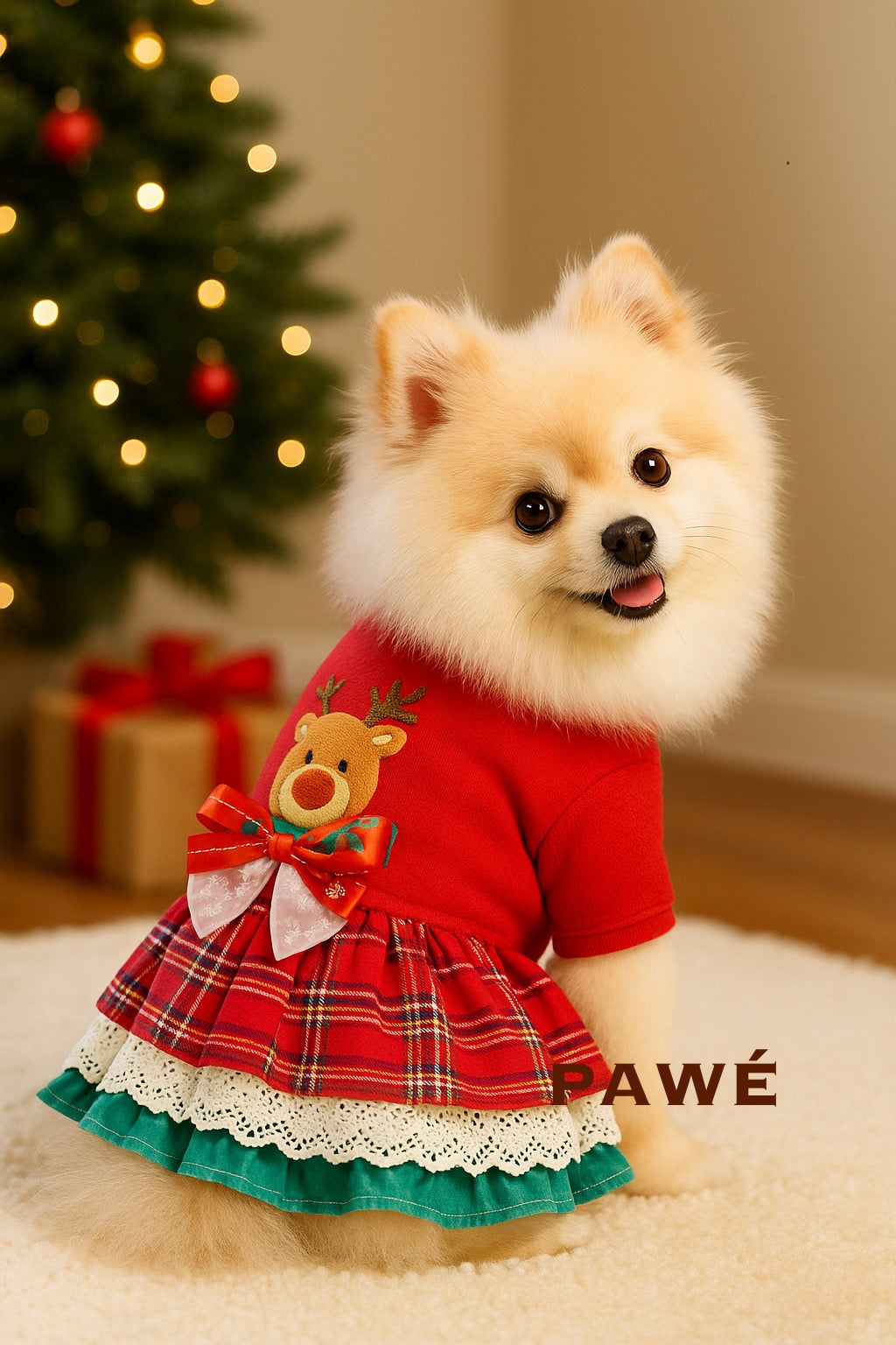 PAWÉ Holiday Reindeer Princess Dress